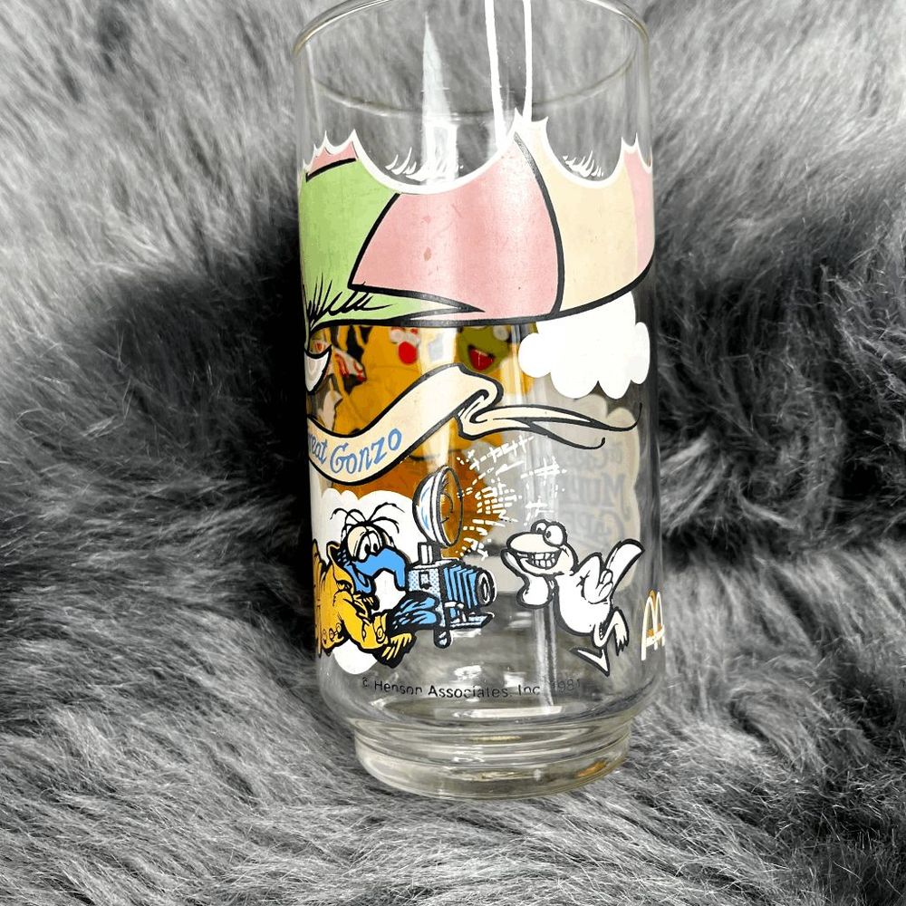 The Great Muppet Caper Fozzie Bear 1981 Glass